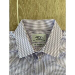 Charles Tyrwhitt Dress Shirt Mens 16 1/2 34 Purple Classic Fit Non Iron‎